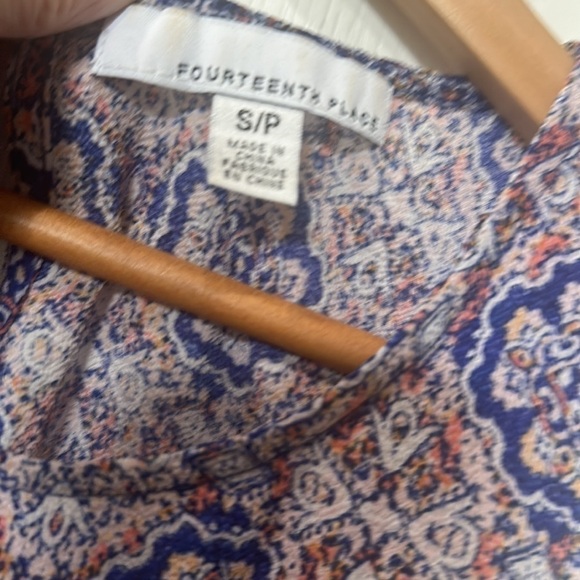 Fourteenth Place  size S sleeveless, multicolor top NWOT - Picture 2 of 4